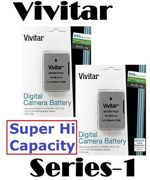 2-Pc EN-EL14a Battery & Fast Charger G680751