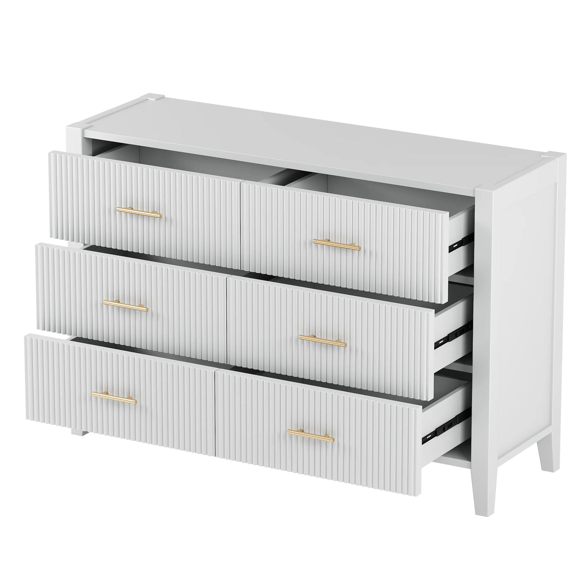White 6 Drawer Dresser U376616