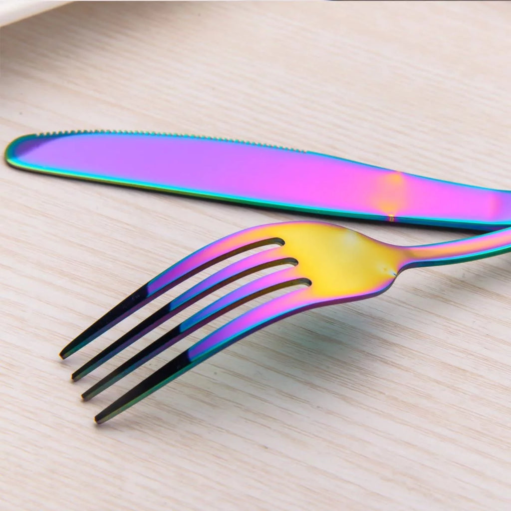 20 Piece Stainless Steel Titanium Plated Flatware Set J917