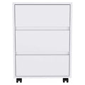 3 Drawer White Wood Filing Cabinet F16991