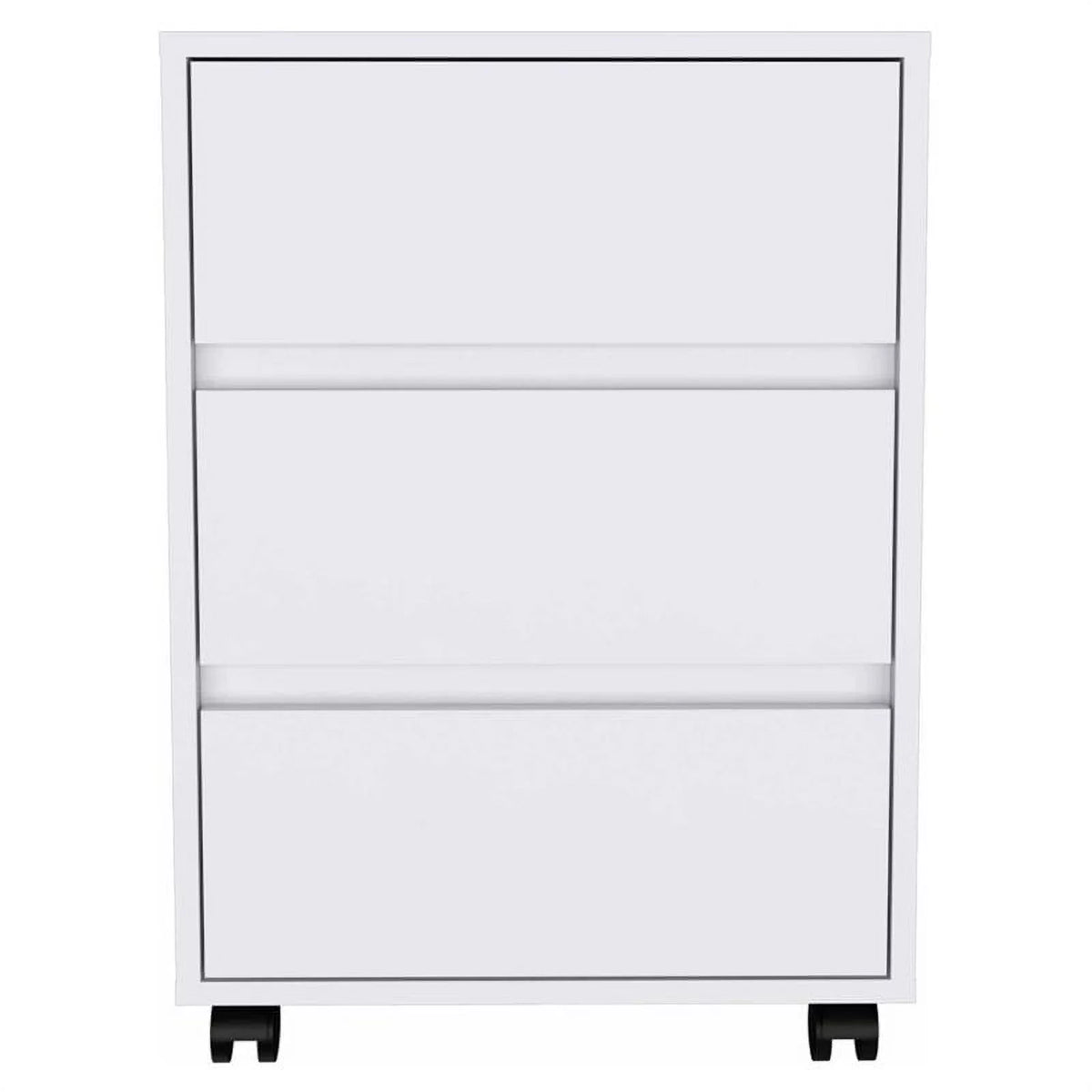 3 Drawer White Wood Filing Cabinet F16991