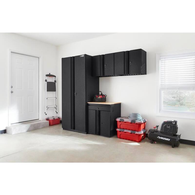 4-Piece Welded Steel Garage Storage System in Black H4513