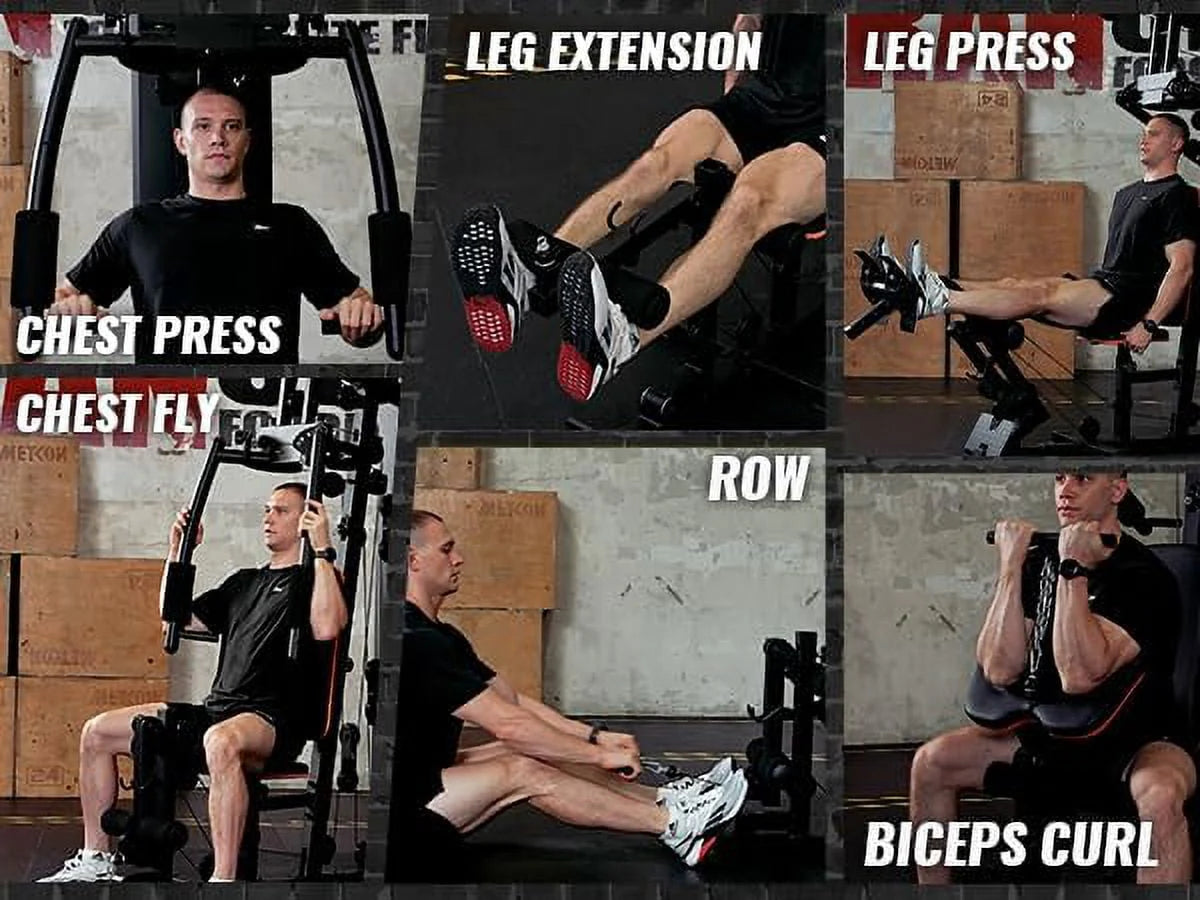 Home Gym Station with 150LBS Weight Stack I2851
