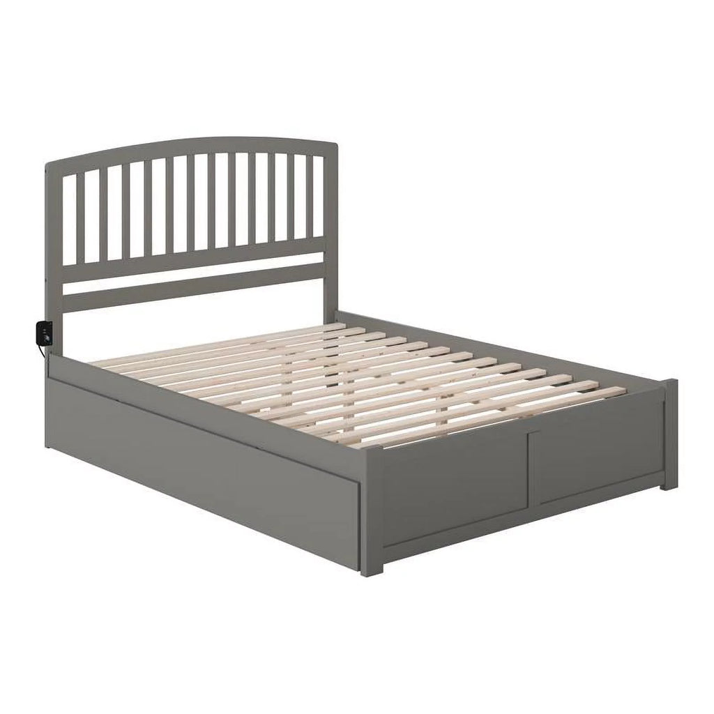 Gray Wood Queen Bed with Trundle X674024