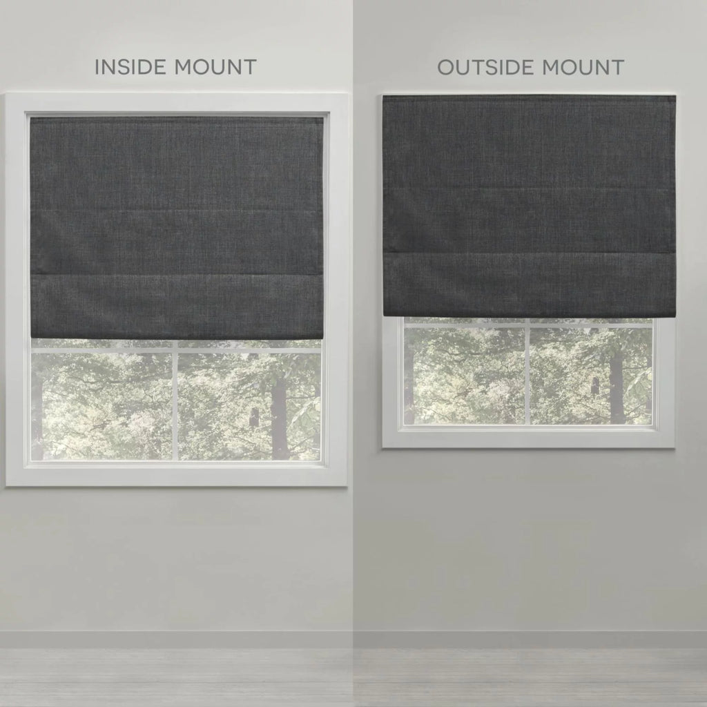Slate Blue 27"x64" Blackout Roman Shade B543041