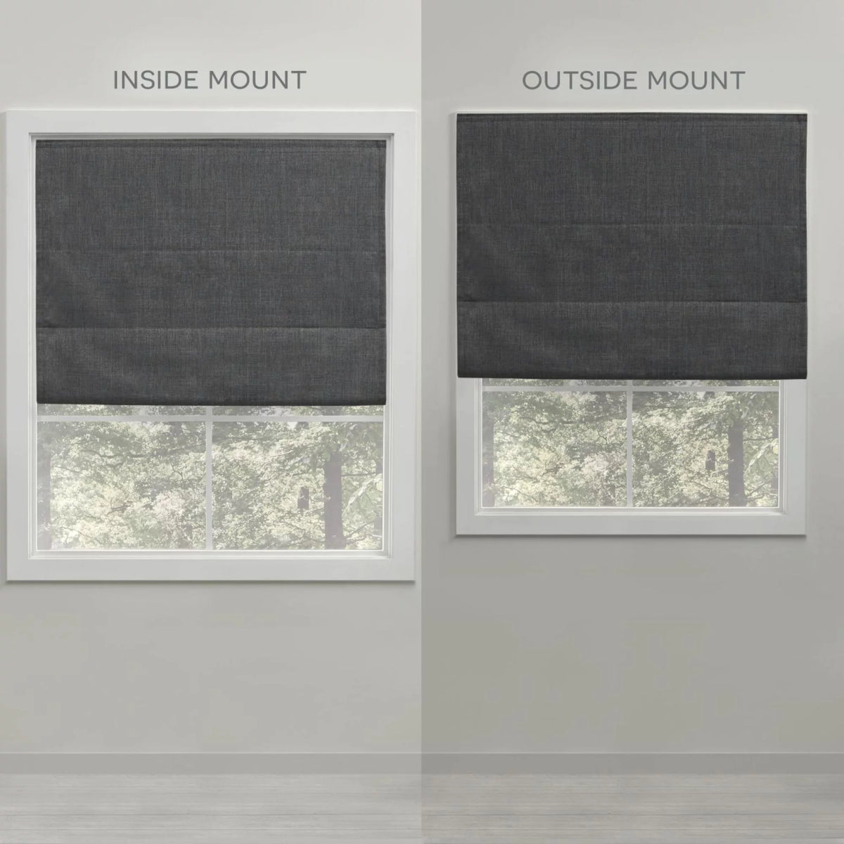 Slate Blue 27"x64" Blackout Roman Shade B543041