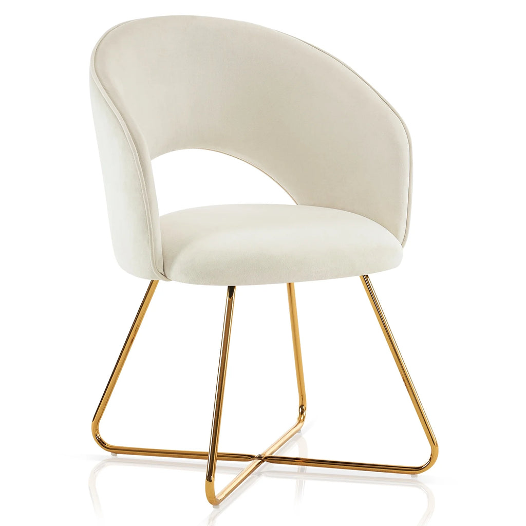 Khaki Velvet Upholstered Accent Chair I551925