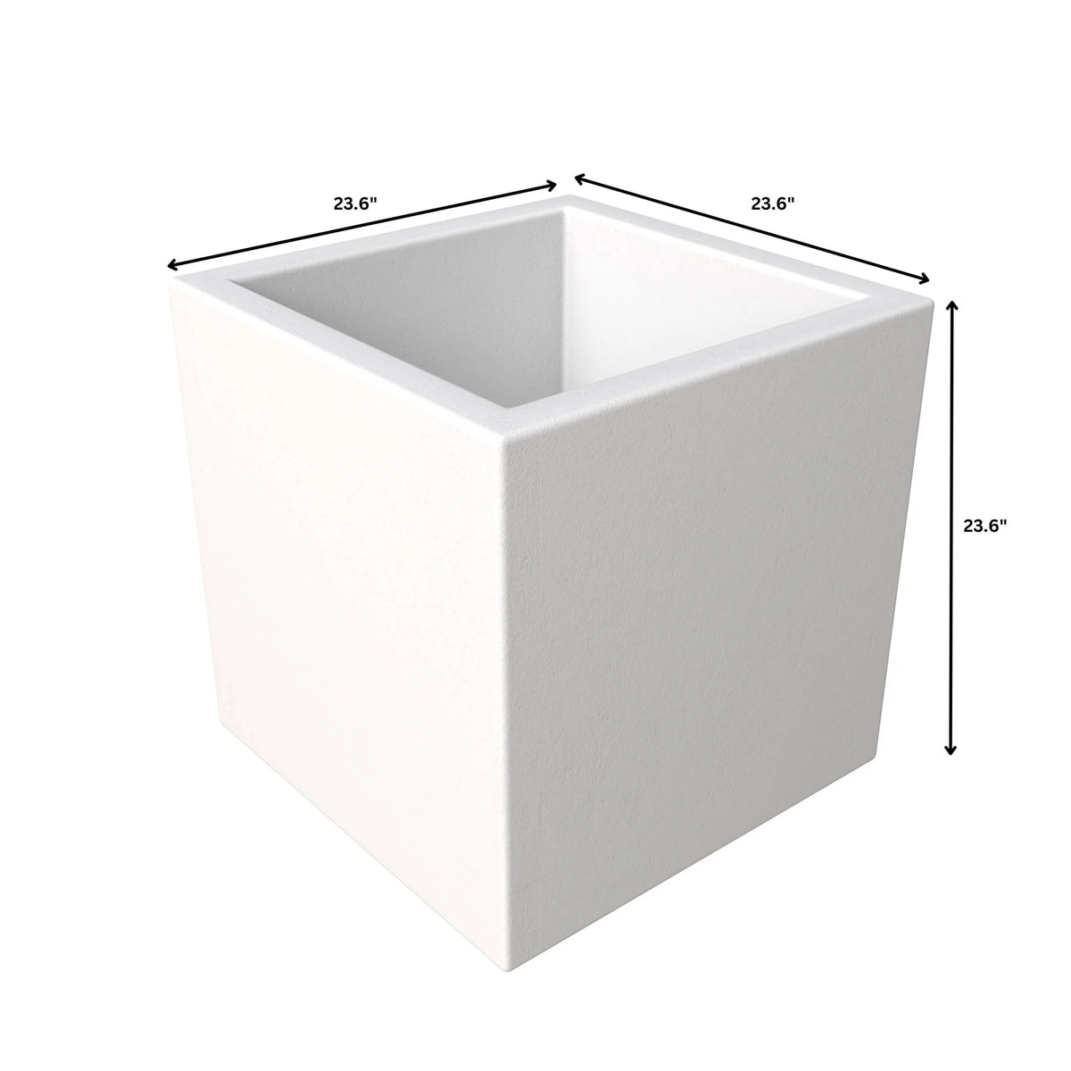 White 24 Inch Square Planter Pot O18013