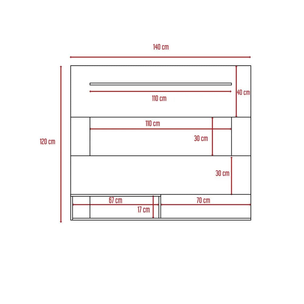 Light Pine Engineered Wood Entertainment Center Z4131