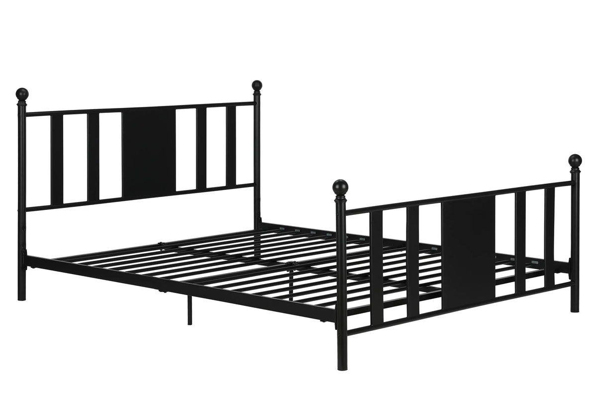 Queen Black Metal Platform Bed U64614
