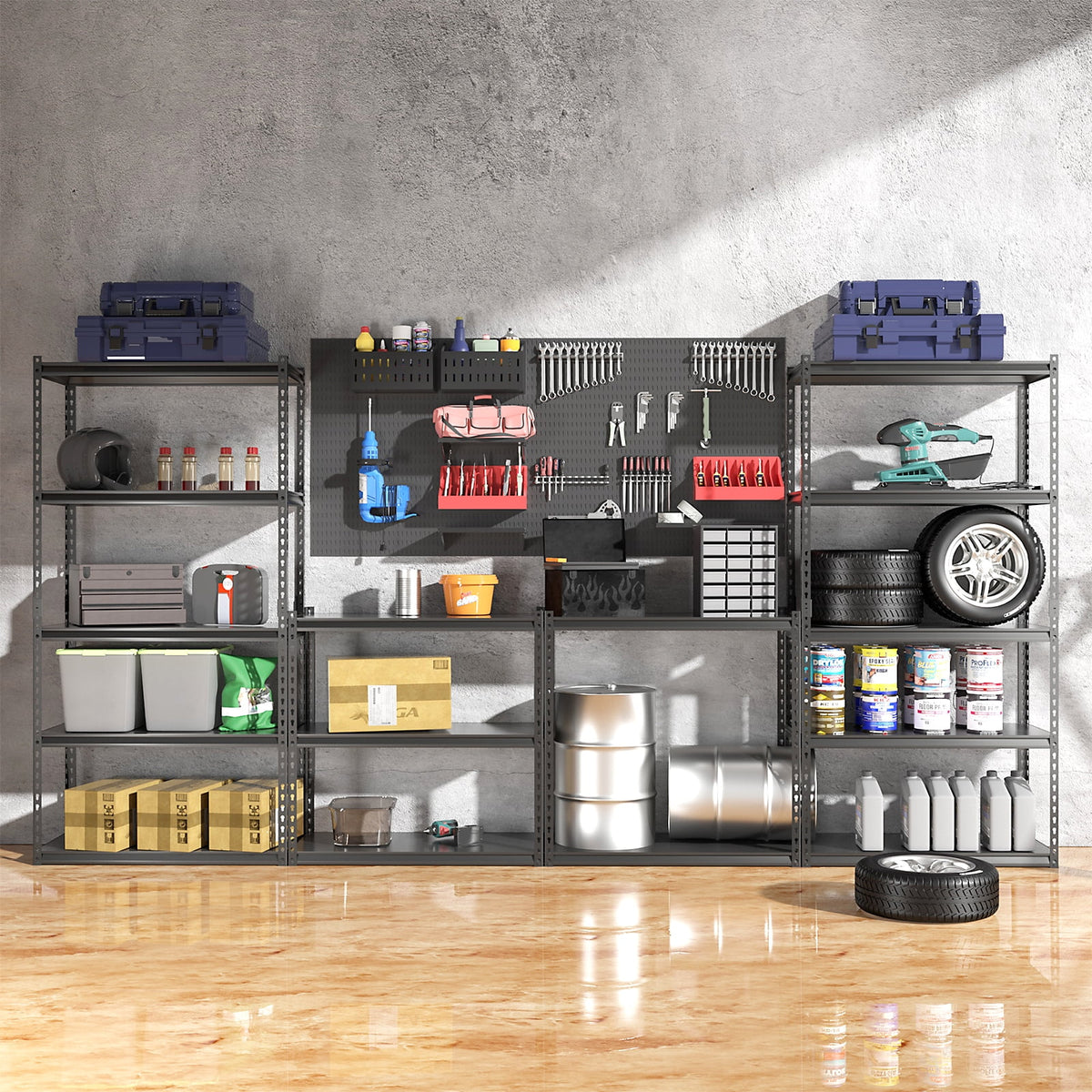 5 Tier Adjustable Heavy Duty Metal Storage Shelves C536723
