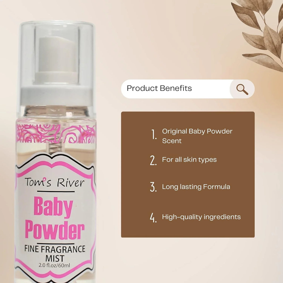 Baby Powder Fine Fragrance Mist 2 fl oz Body Spray E548