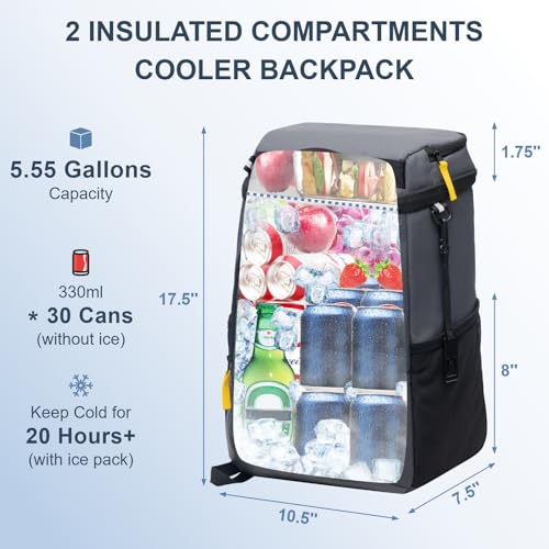 Insulated Leak Proof 30/45 Cans Backpack Cooler S72298