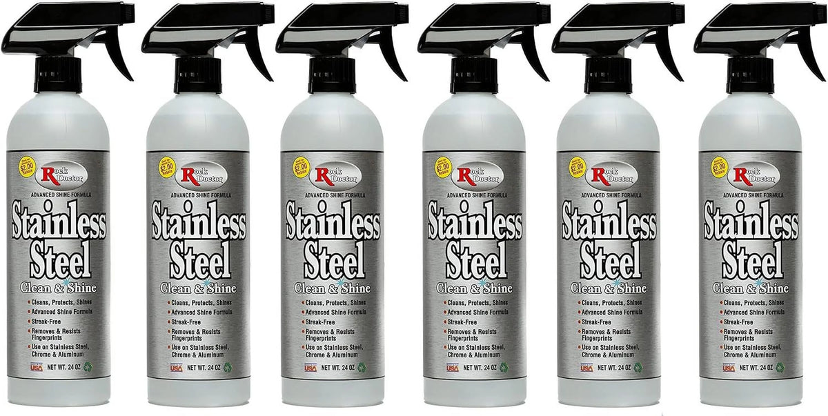 Stainless Steel Cleaner and Protectant 24 oz Spray Bottle Pack of 6 B581