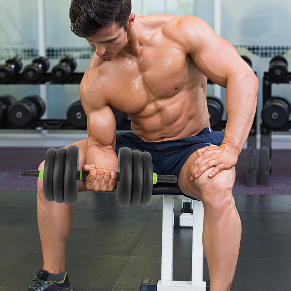4-in-1 Adjustable Dumbbell, Barbell, and Kettlebell Set N6400