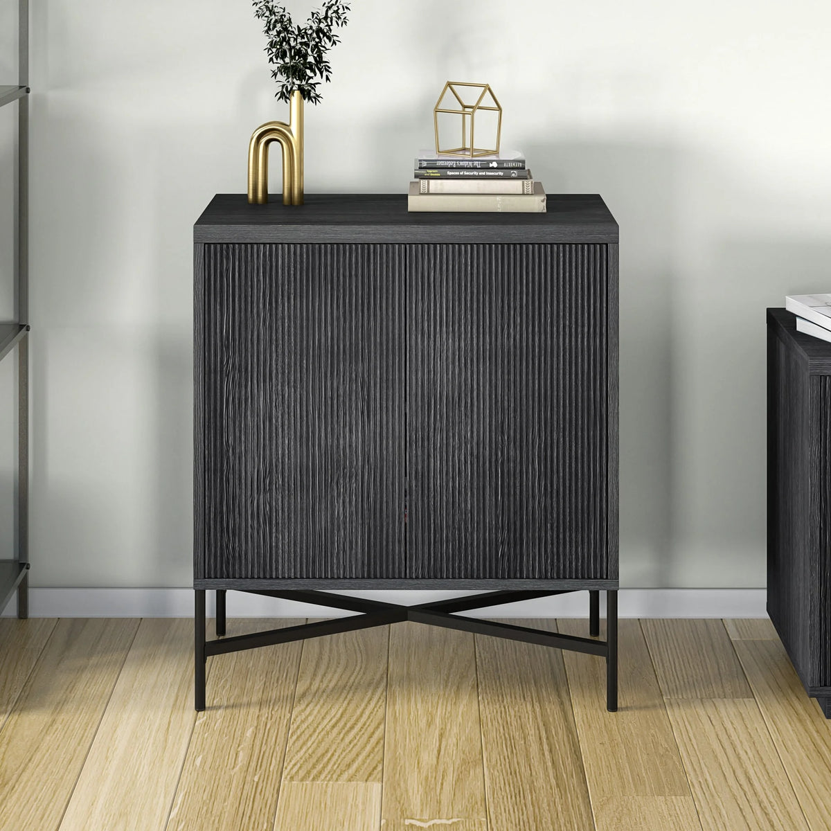Charcoal Gray Accent Cabinet A3682