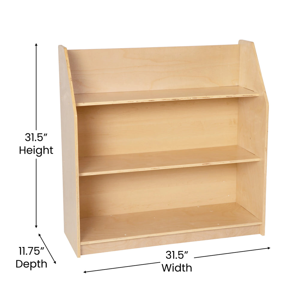 Kids 3 Shelves Wooden Classroom Storage A9572