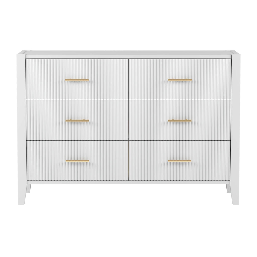 White 6 Drawer Dresser U376616