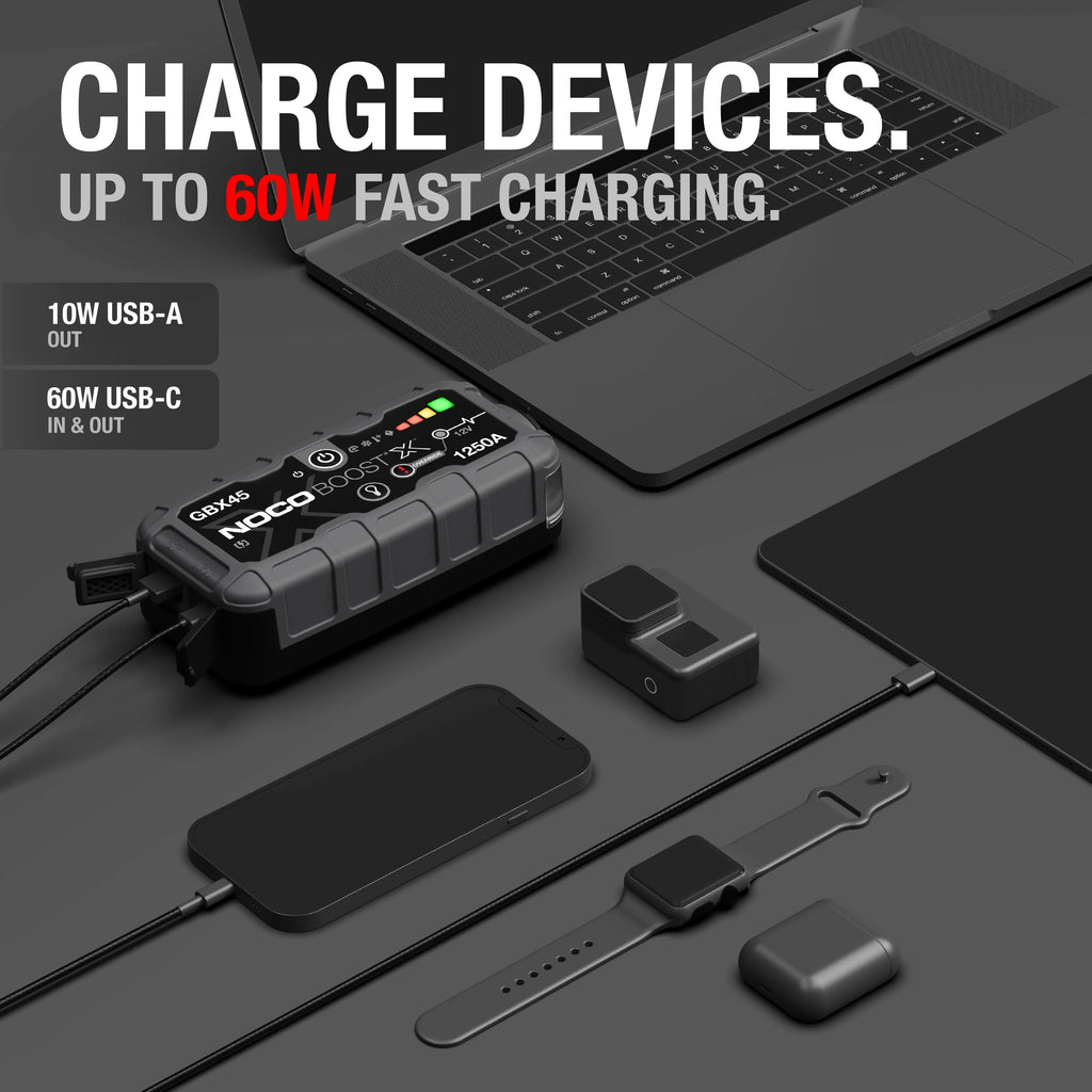 1250A 12V Portable Lithium Jump Starter B58061