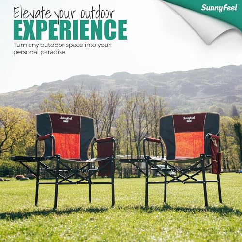 Oversized Portable Folding Camping Chair with Side Table K935