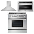 36 Propane Gas Range, Range Hood, Microwave L600