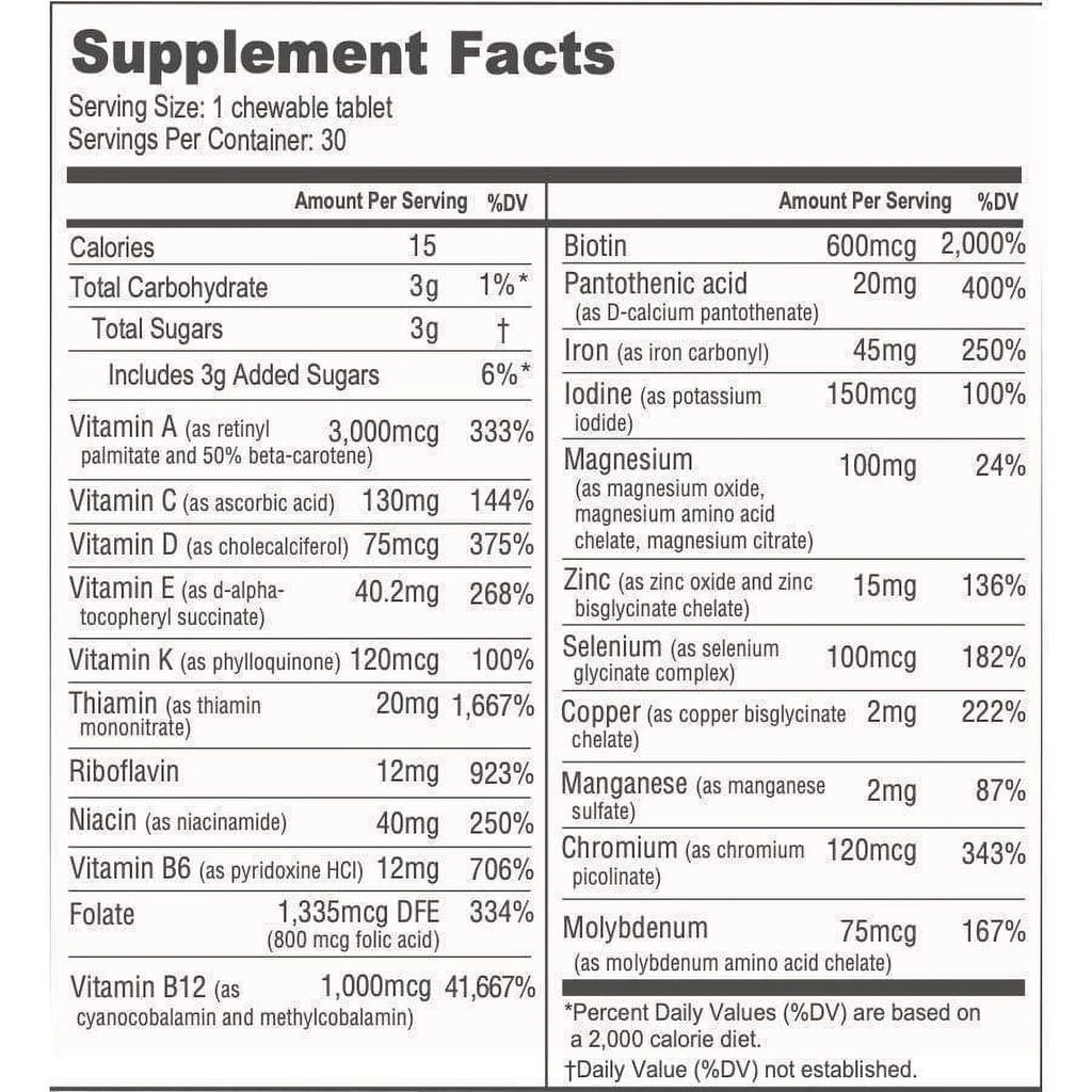 Chewable Bariatric Multivitamin 3-Month Supply Q475178