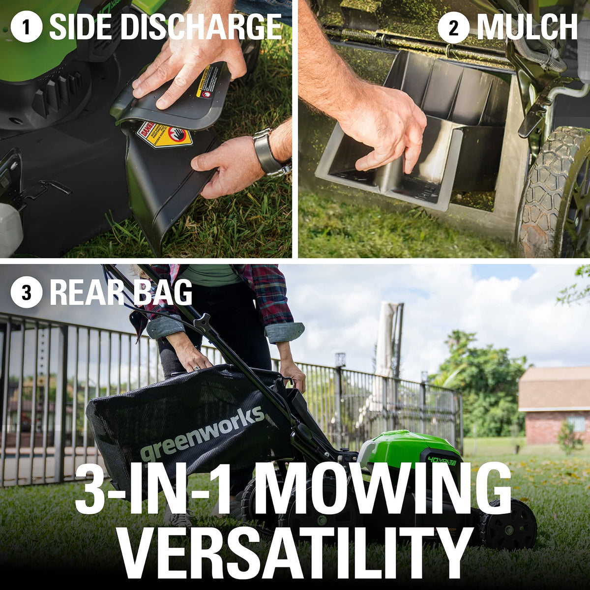 40V 20 Brushless Push Lawn Mower with 4.0 Ah Battery & Quick Charger V43204