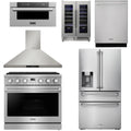 36 Gas Range, Range Hood, Refrigerator, Dishwasher, Microwave and Wine Cooler T139