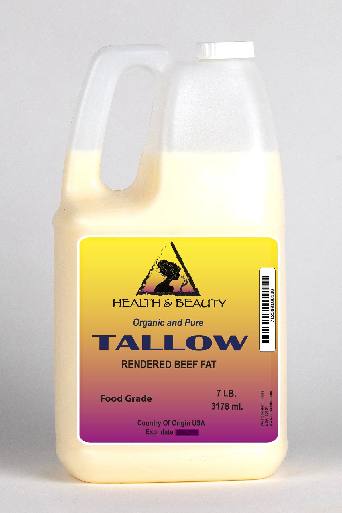 Organic Grass-Fed Rendered Beef Fat 7 LB B9499