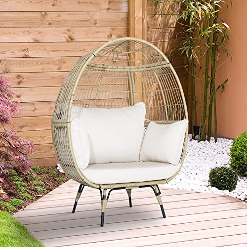 Oversized Wicker Egg Chair with 4 Cushions C2057