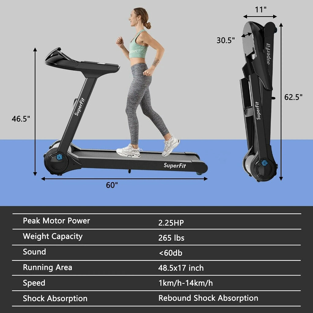 2.25HP Folding Treadmill R43547