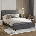 Full Upholstered Bed Frame with Ottoman H2081