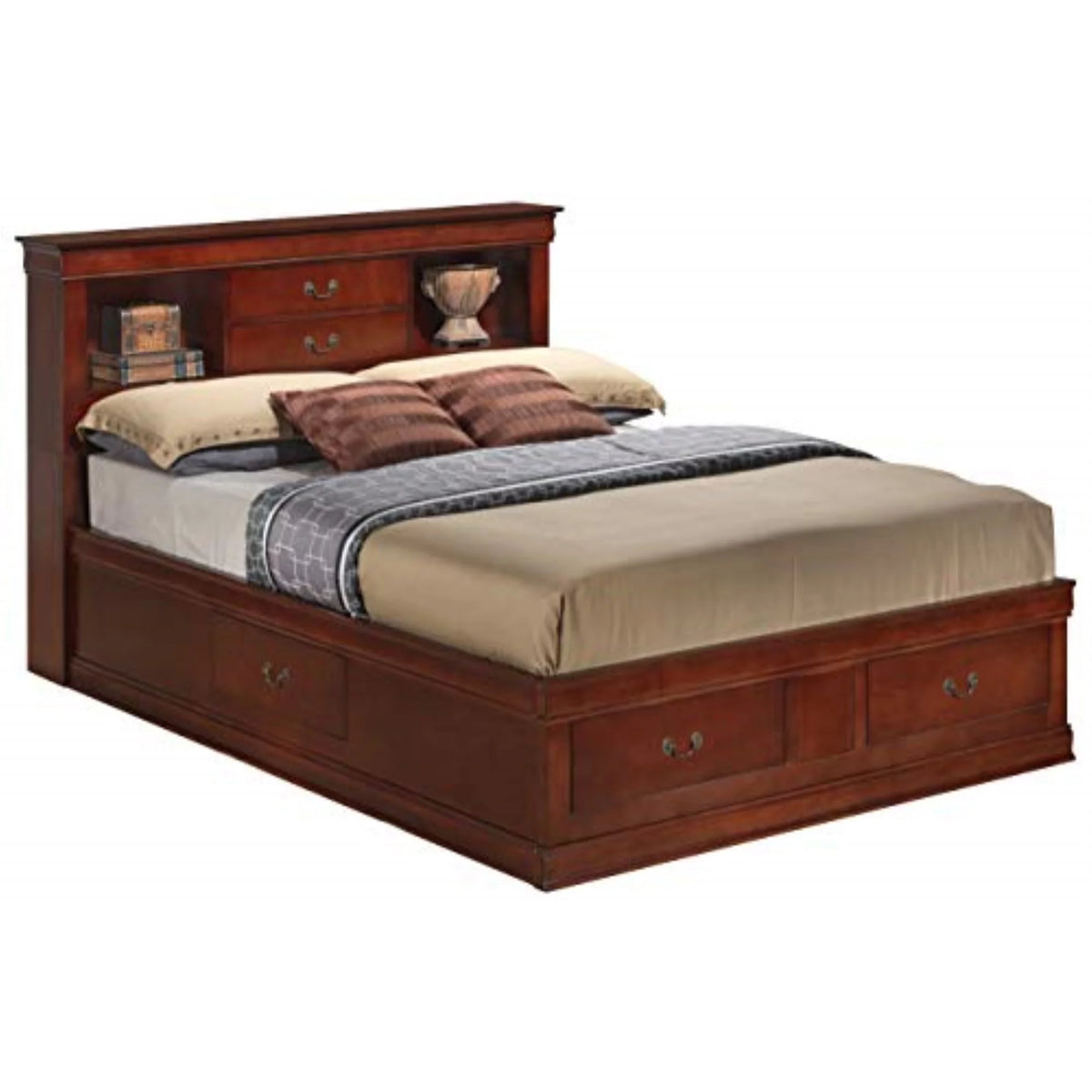 Queen Storage Bed in Cherry W23510