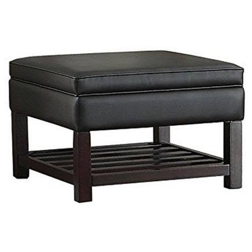 Black Storage Ottoman D560