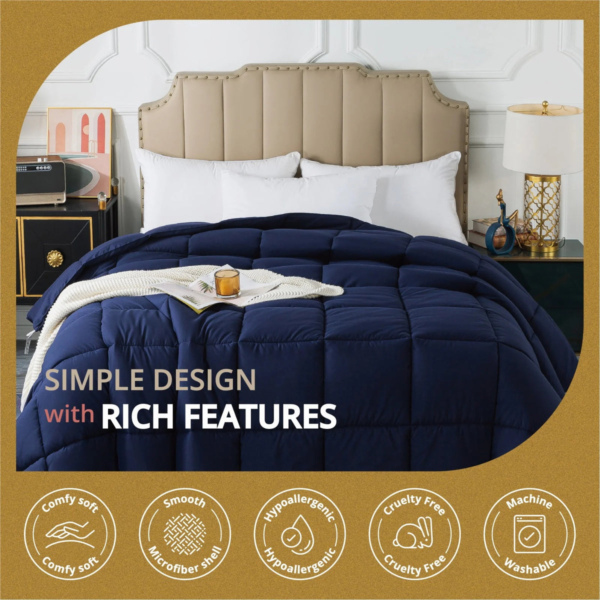White Full/Queen Down Alternative Comforter F743