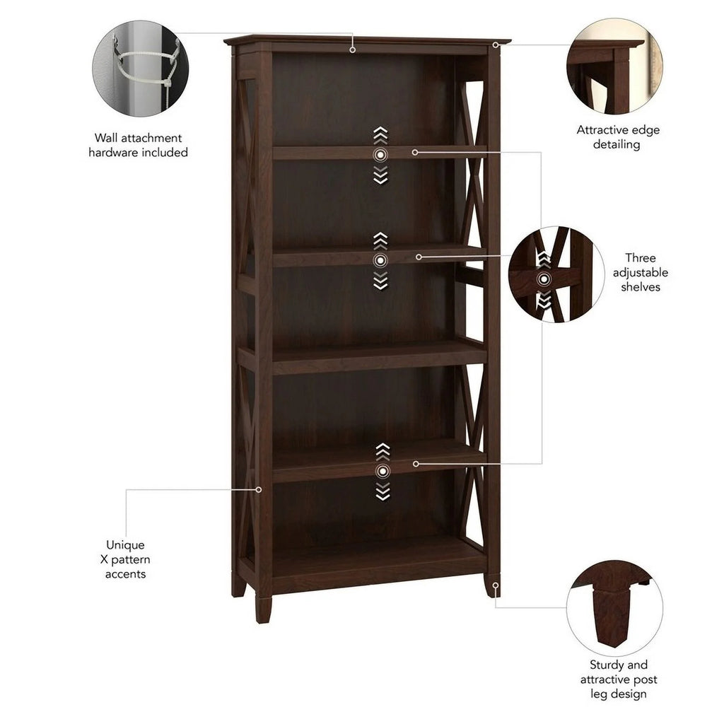 5 Shelves Engineered Wood Bookcase Set O958139