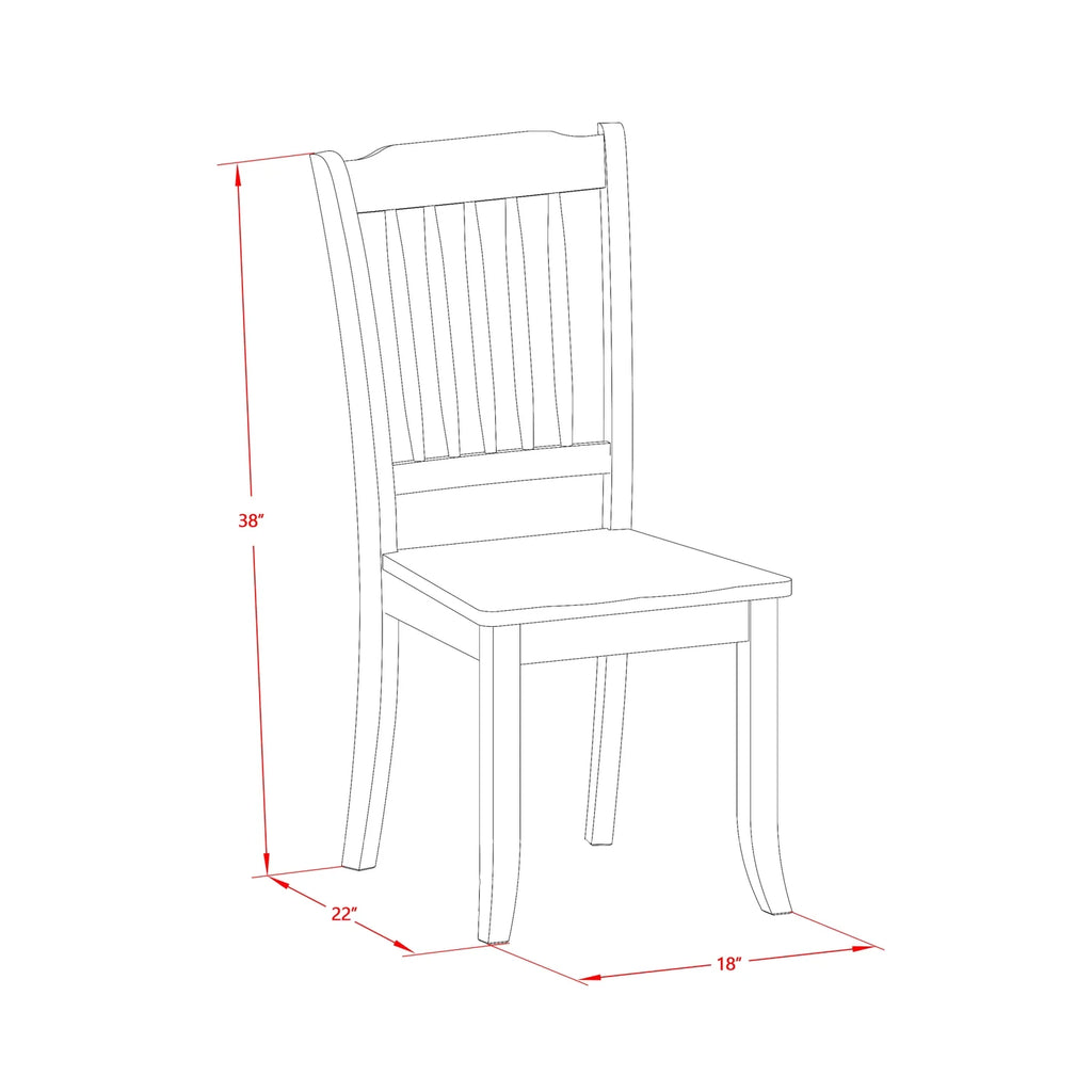 5 Piece Dining Set with Slatted Chairs Z336