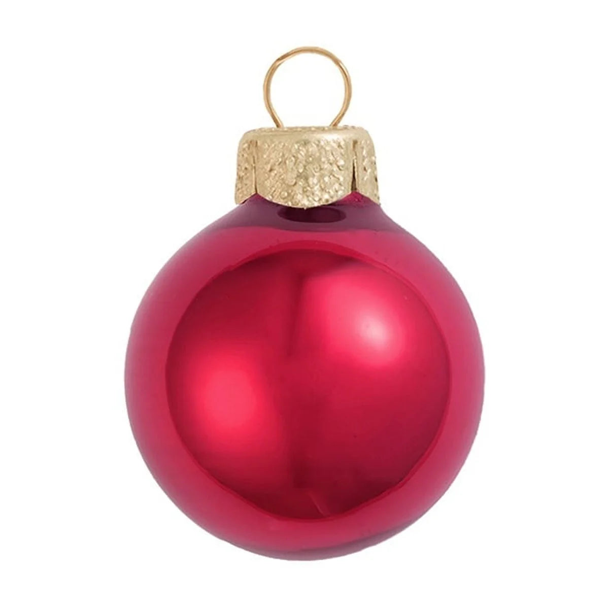 Glass Christmas Ball Ornaments 2" 50mm Red 28ct T220