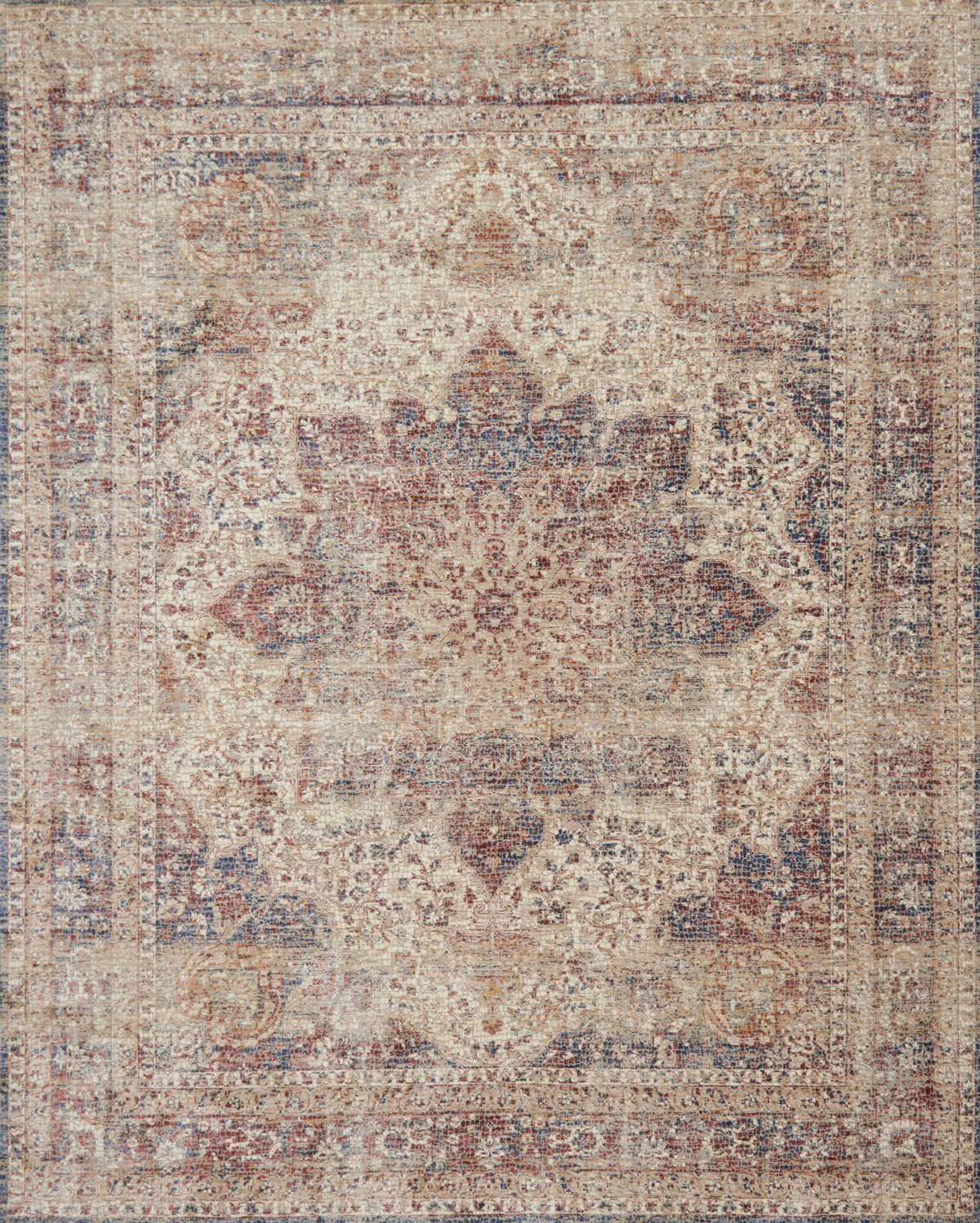 Ivory Red Rug Q533