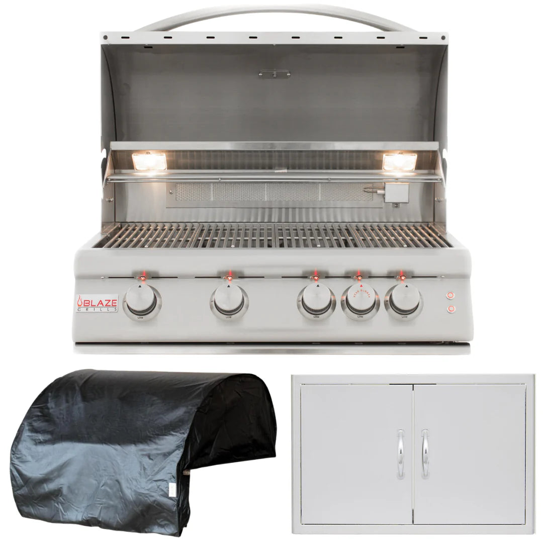 32 in. Natural Gas Grill 3 Piece Package G2949