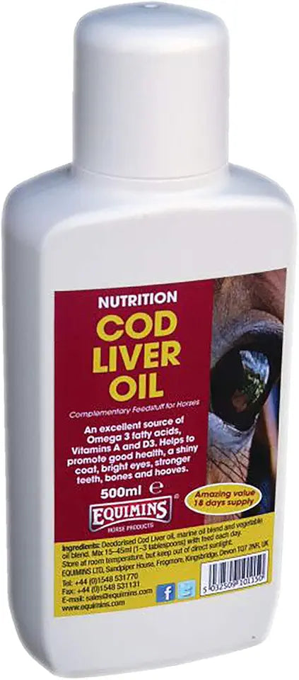 Cod Liver Oil 500ml Horse Supplement N8077