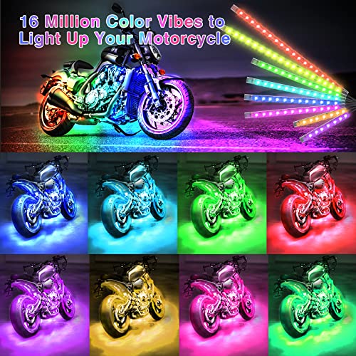 12Pcs Motorcycle LED Light Kit with Brake Light Turn Signal K70710