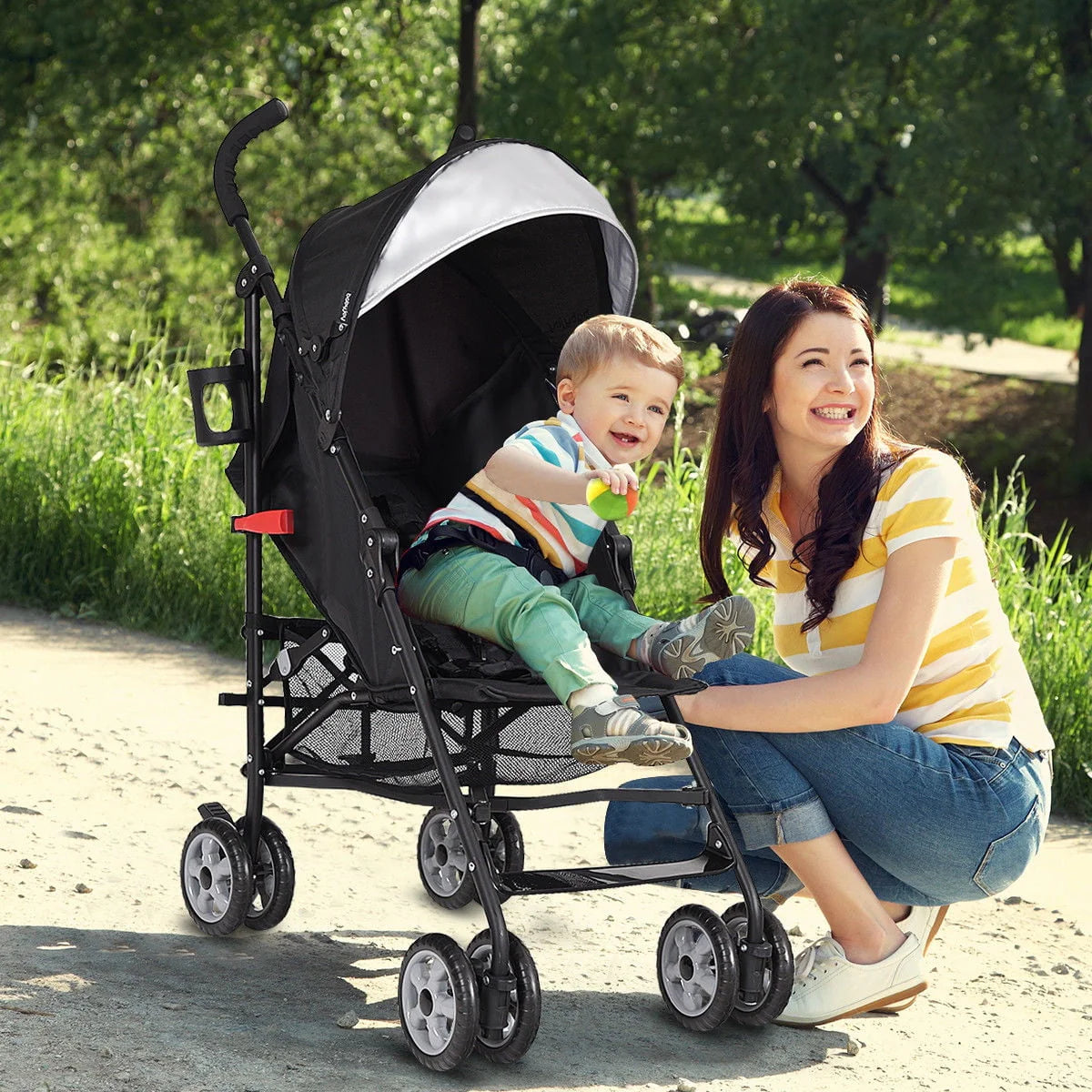 Folding Umbrella Stroller With Storage Basket M9449