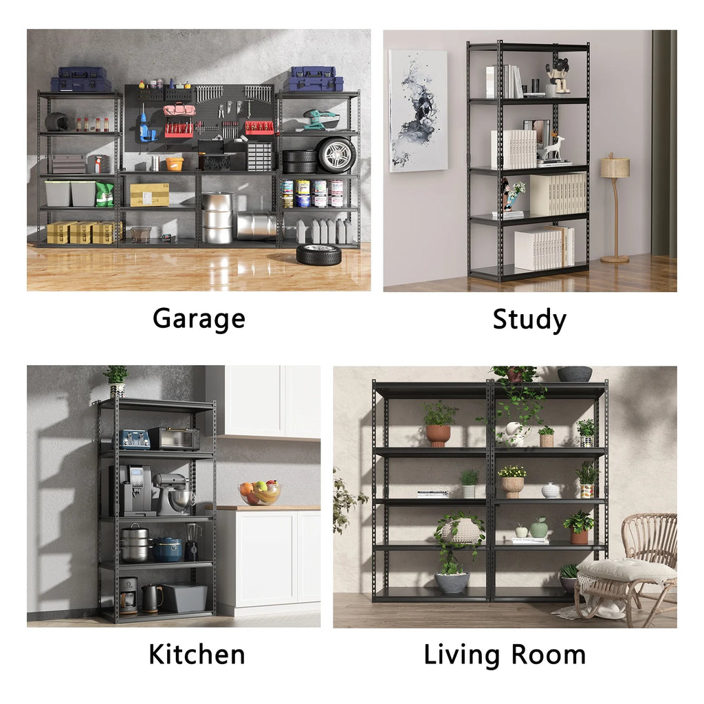5 Tier Adjustable Heavy Duty Metal Storage Shelves C536723