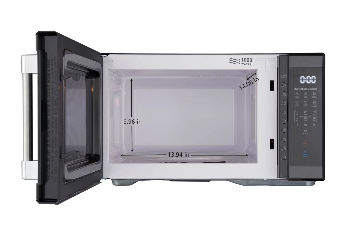 1.1 cu. ft. 1000 Watts White Stainless Steel Microwave Oven Q18040