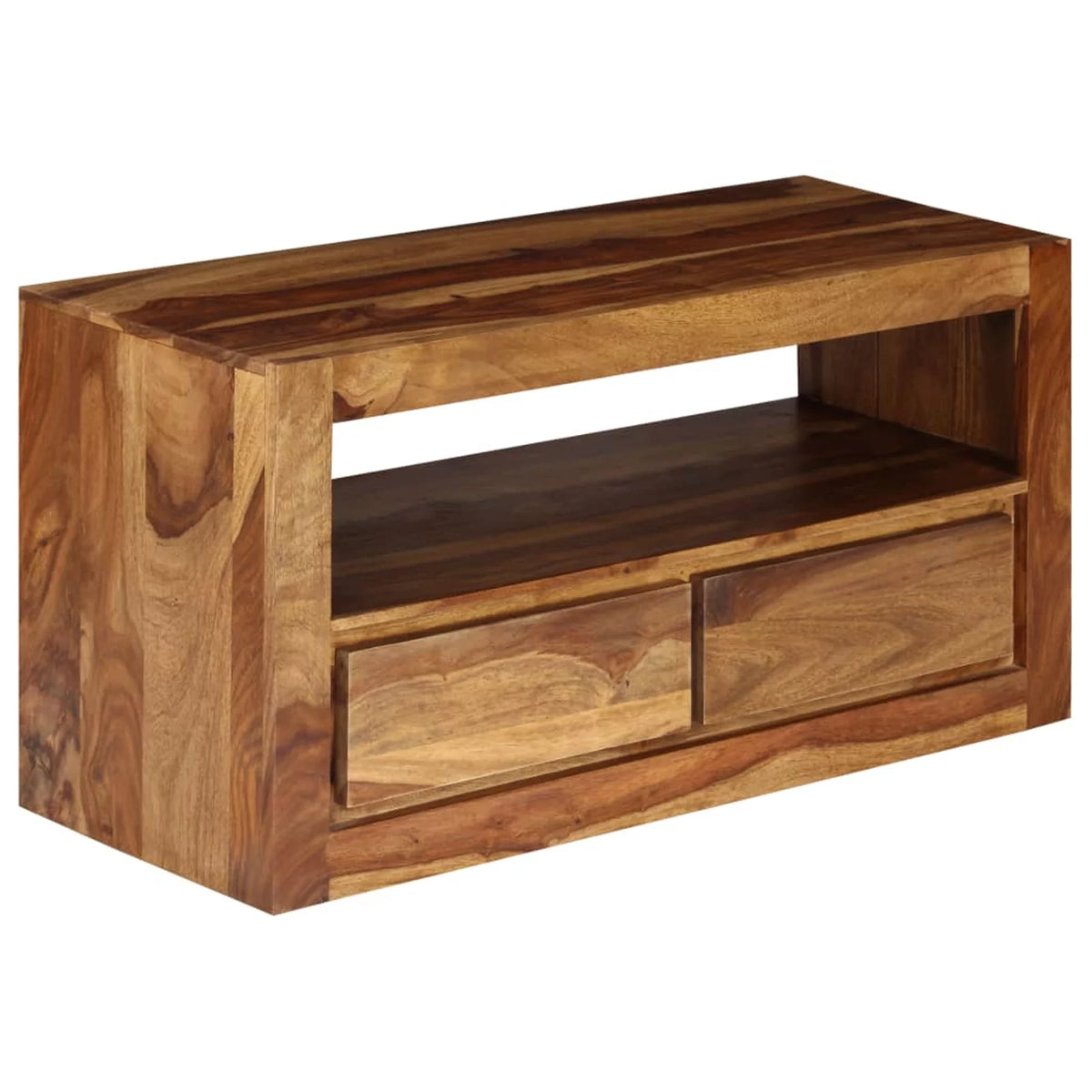 Sheesham Wood TV Cabinet with 2 Storage Drawers T101823