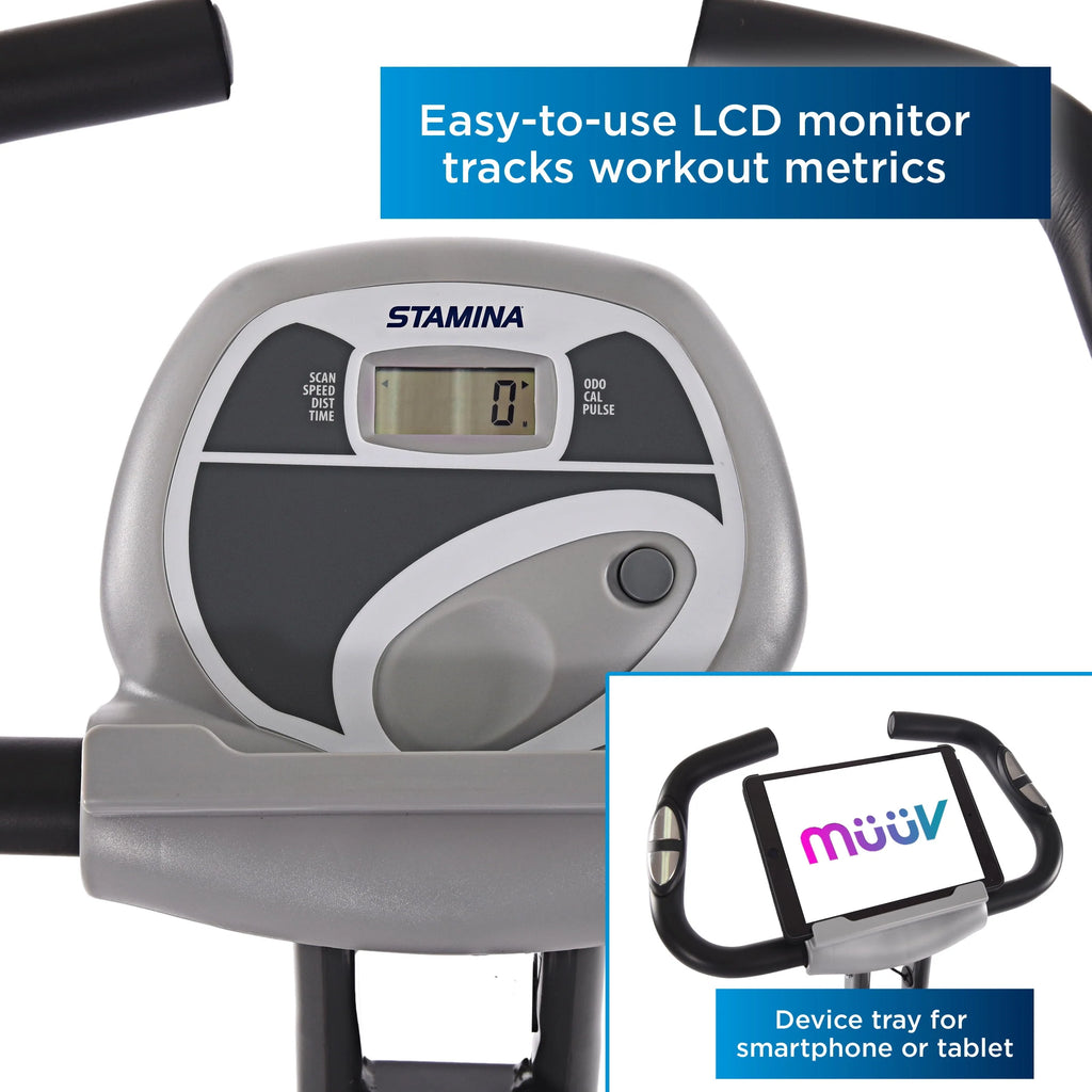 Folding Upright Exercise Bike with Padded Seat W1233