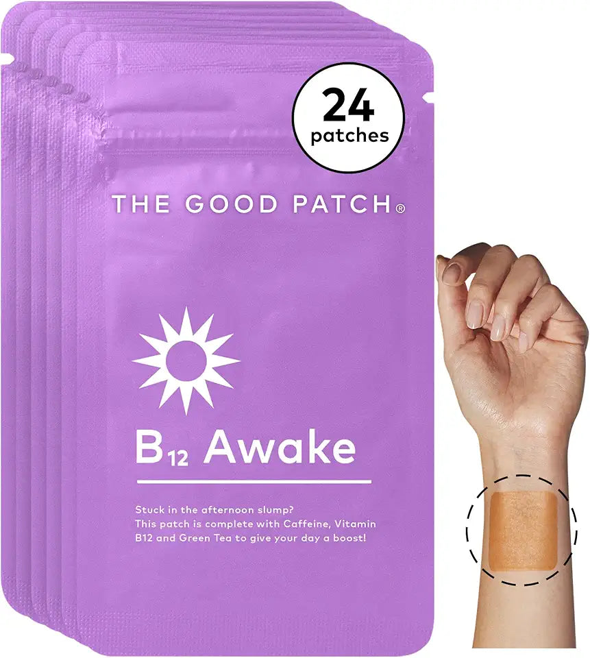 B12 Awake Patch with Caffeine and Green Tea Extract 24 Patches H431