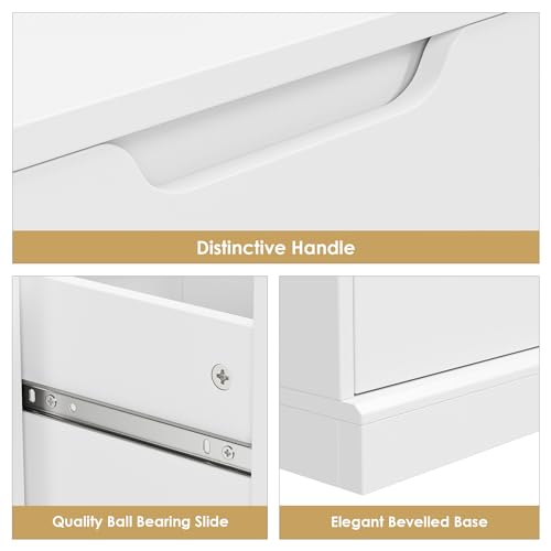 White 6 Drawer Wood Dresser R5619
