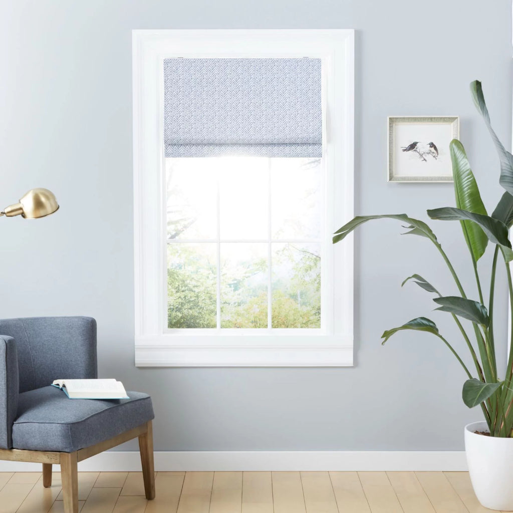 Slate Blue 27"x64" Blackout Roman Shade B543041